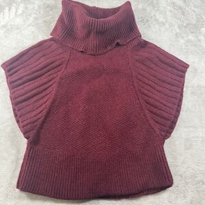 Catherine Malandrino Burgundy Alpaca Knit Cowl Neck Pullover Sweater med/lrg‎